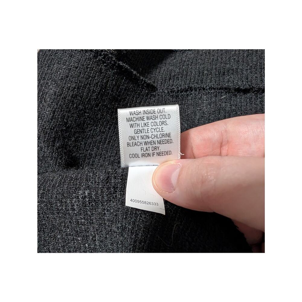 Apt. 9 Black Textured Sweater Open Front Cardigan Sequin Knit Women's Plus 0X - Picture 8 of 8